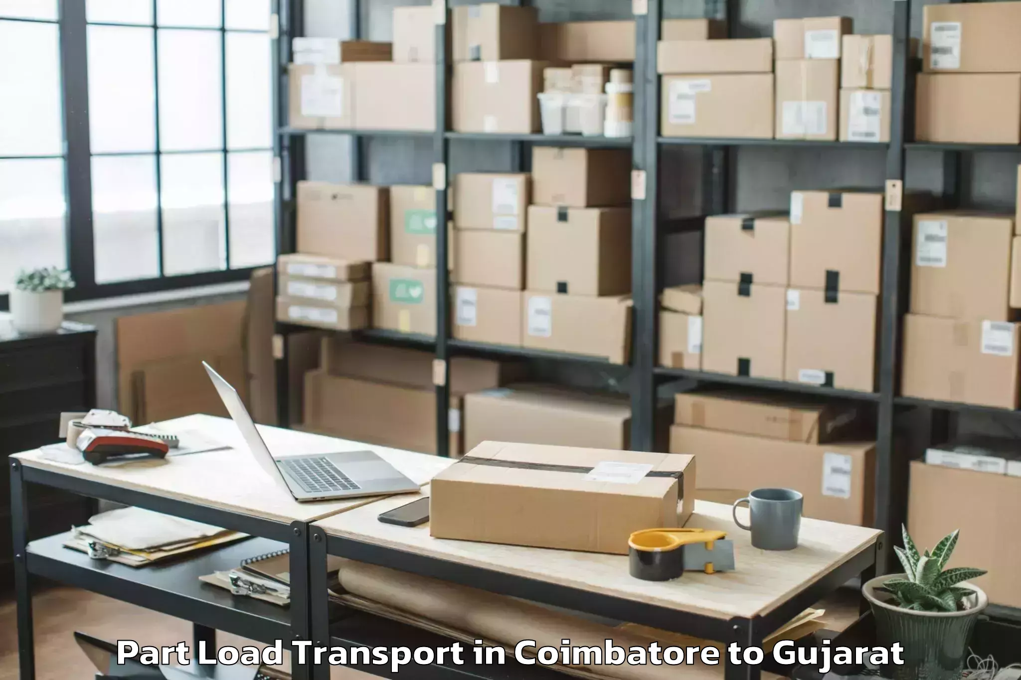 Leading Coimbatore to Petlad Part Load Transport Provider